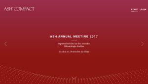 ASH COMPACT, Webseite (Screenshot), © art tempi communications