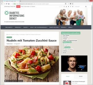 Sceenshots des Diabetesinformationsdienstes. Quelle: DDZ e.V.