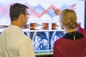 Überprüfung der bildbasierten geometrischen Parameter, die das Herz und seine Funktion beschreiben. Bei Patienten mit Mitralklappeninsuffizienz und veränderten Druckverhältnissen ändert sich das Zusammenspiel dieser Parameter. Foto: © Fraunhofer MEVIS