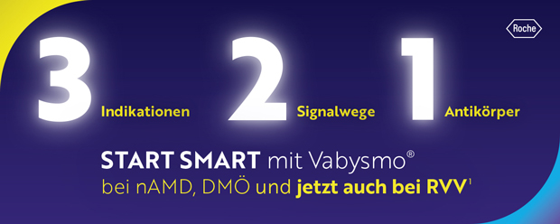 START SMART mit Vabysmo® bei nAMD und DMÖ und jetzt auch bei RVV¹