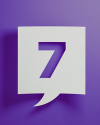 White Chat Bubble On Blue Background