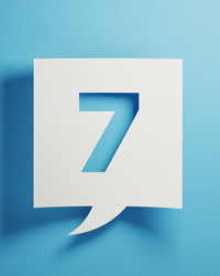 White Chat Bubble On Blue Background