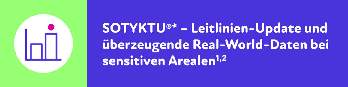 SOTYKTU®: Leitlinien-Update und Real-World-Daten