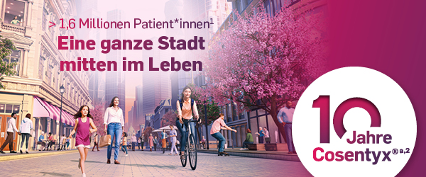 10 Jahre Cosentyx®[a,2] - > 1,6 Millionen Patient*innen[1] - Eine ganze Stadt mitten im Leben
