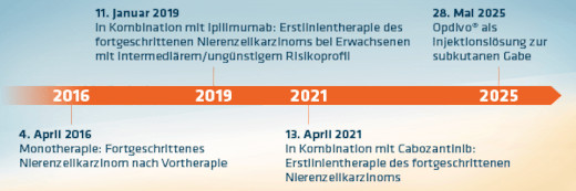 10-Jahres-Zeitstrahl: Überblick über die Zulassungen seit 2016