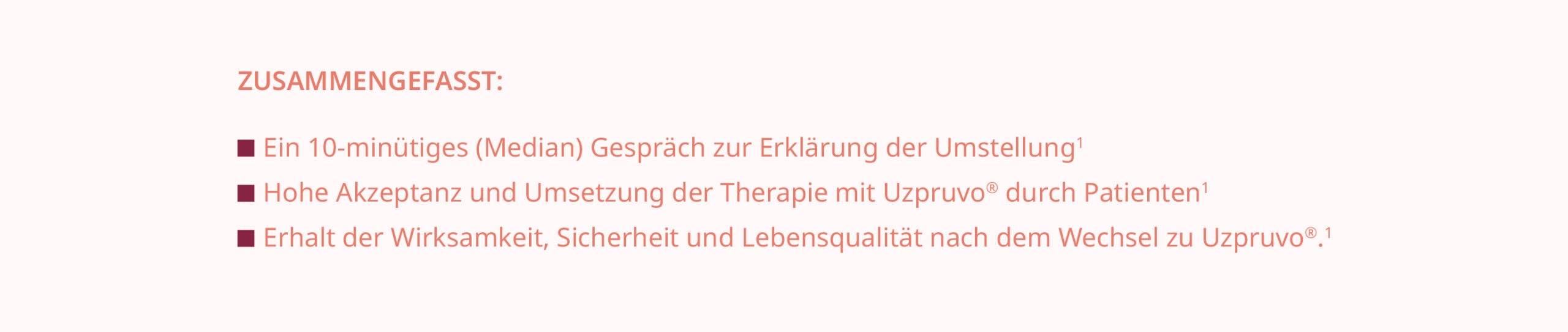 Zusammengefasst: Stabile Therapie bei Wechsel zu Uzpruvo®