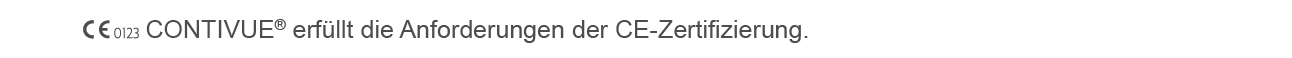 CONTIVUE® erfüllt die Anforderungen der CE-Zertifizierung.